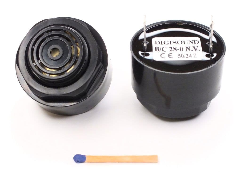 DIGISOUND B/C28-0 N.V.Black Waterproof Piezo Buzzer with oscillator