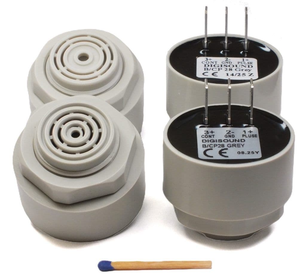DIGISOUND B/CP28 GREY Waterproof Piezo Buzzer with oscillator