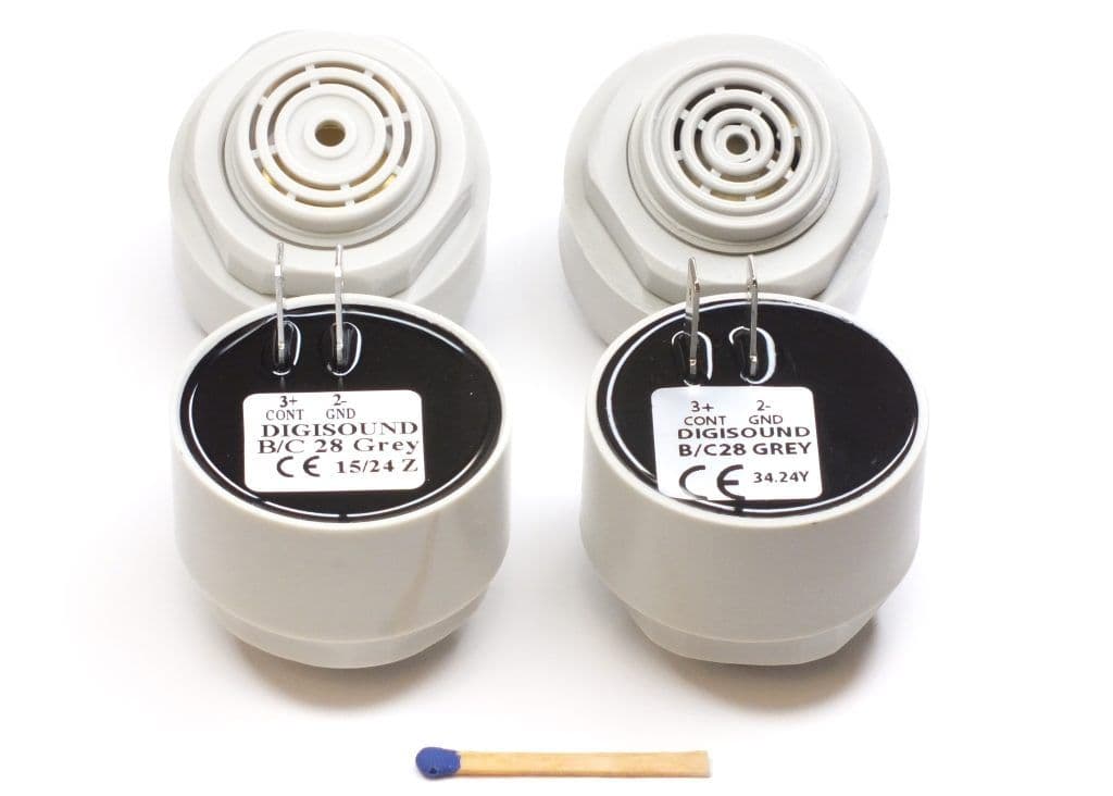 DIGISOUND B/C28 GREY Waterproof Piezo Buzzer with oscillator
