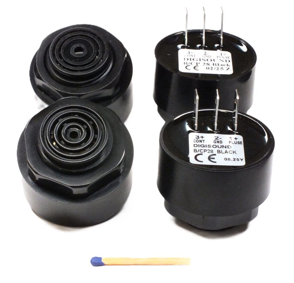 DIGISOUND B/CP28 BLACK Waterproof Piezo Buzzer with oscillator