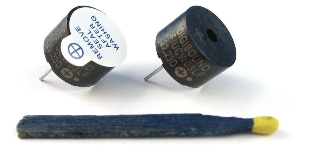 DIGISOUND F/UCW 03 WITH LABEL Magnetic THT Buzzer with oscillator